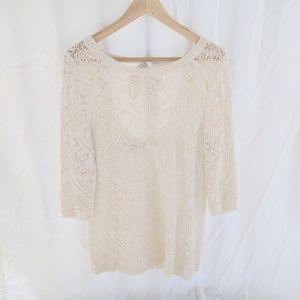 Lauren Conrad | Crochet Tie-Back Sweater